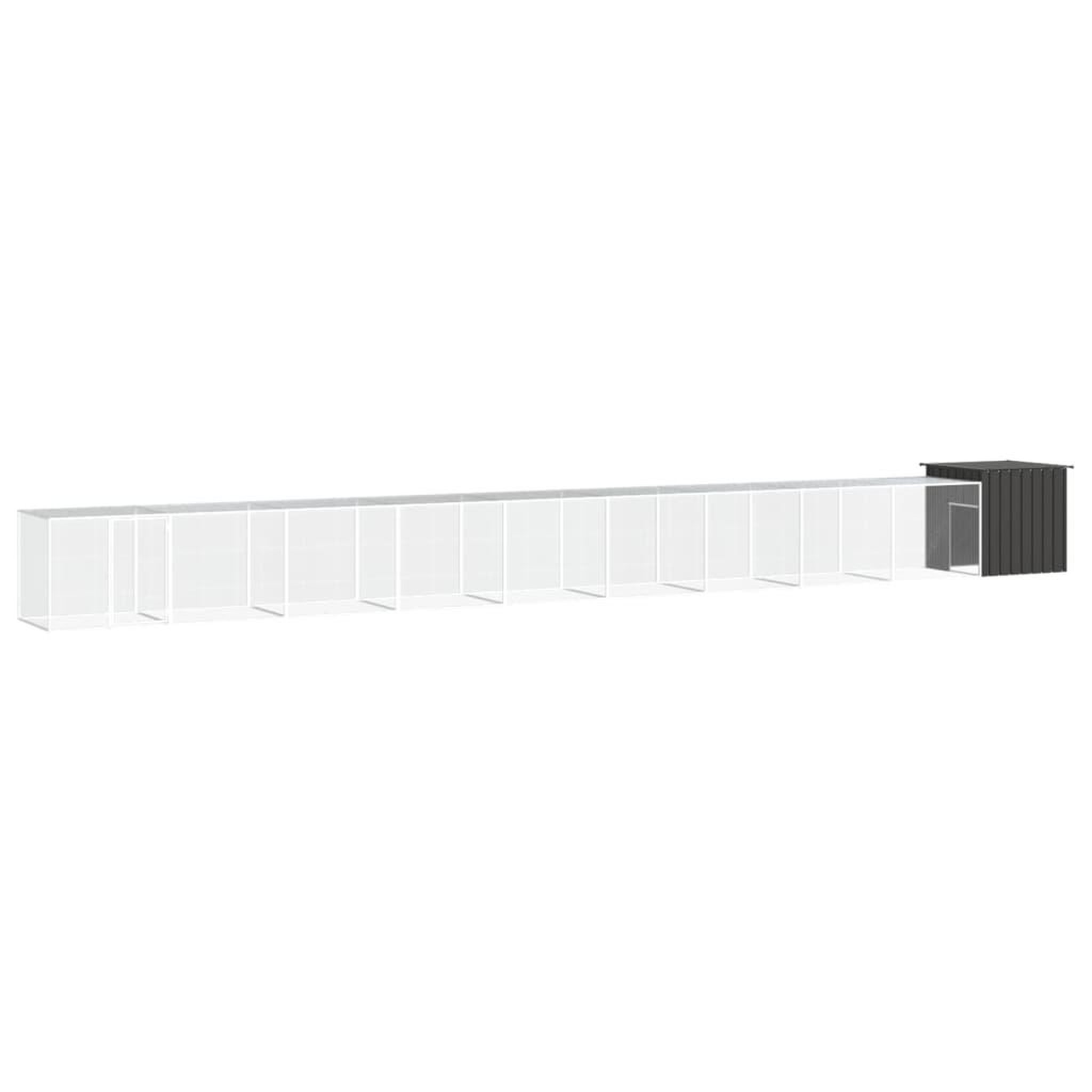 VIDAXL Poulailler Anthracite 1000x91x100 cm Acier galvanise