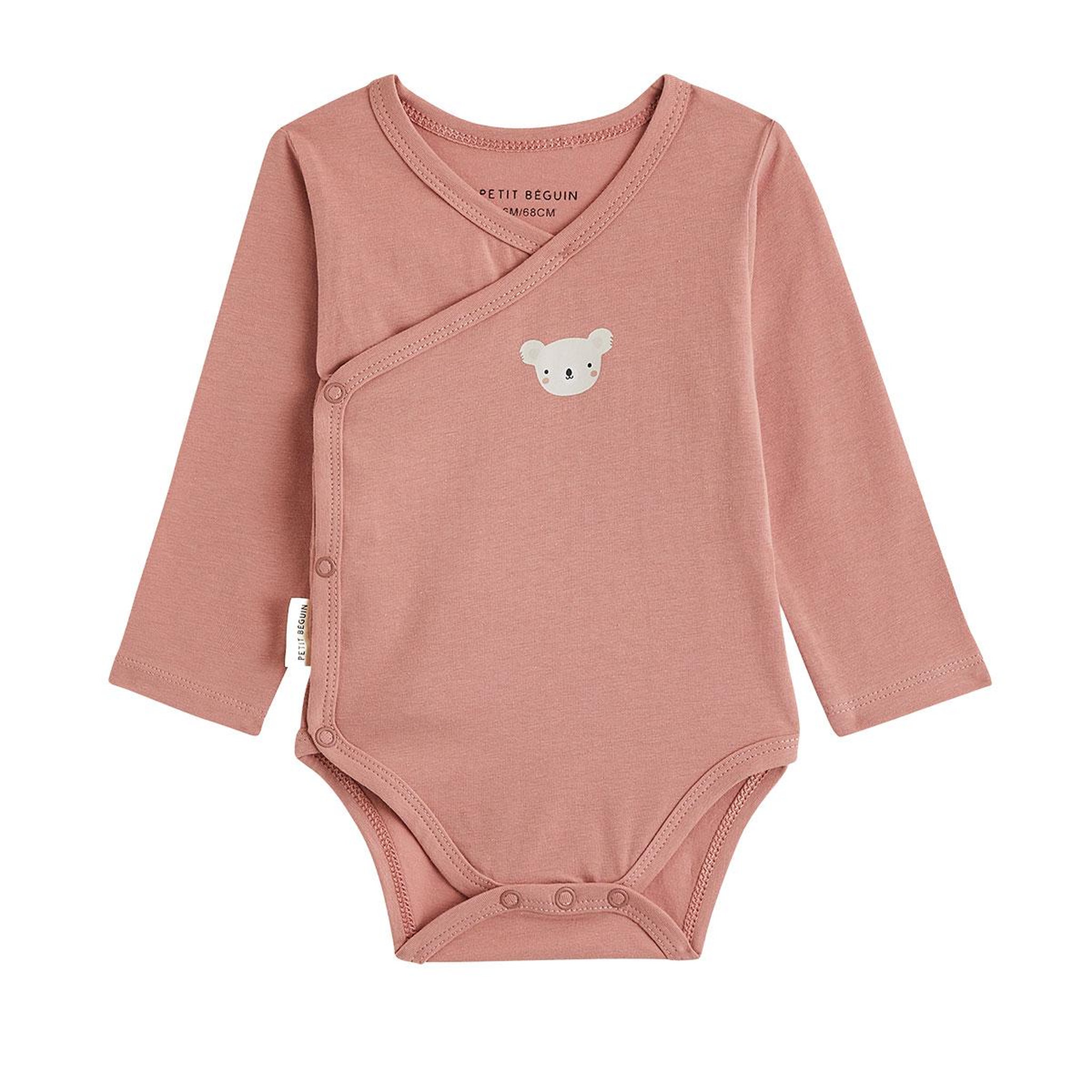 Voir la diapositive 3 : PETIT BEGUIN Lot de 3 bodies bébé manches longues ouverture croisée