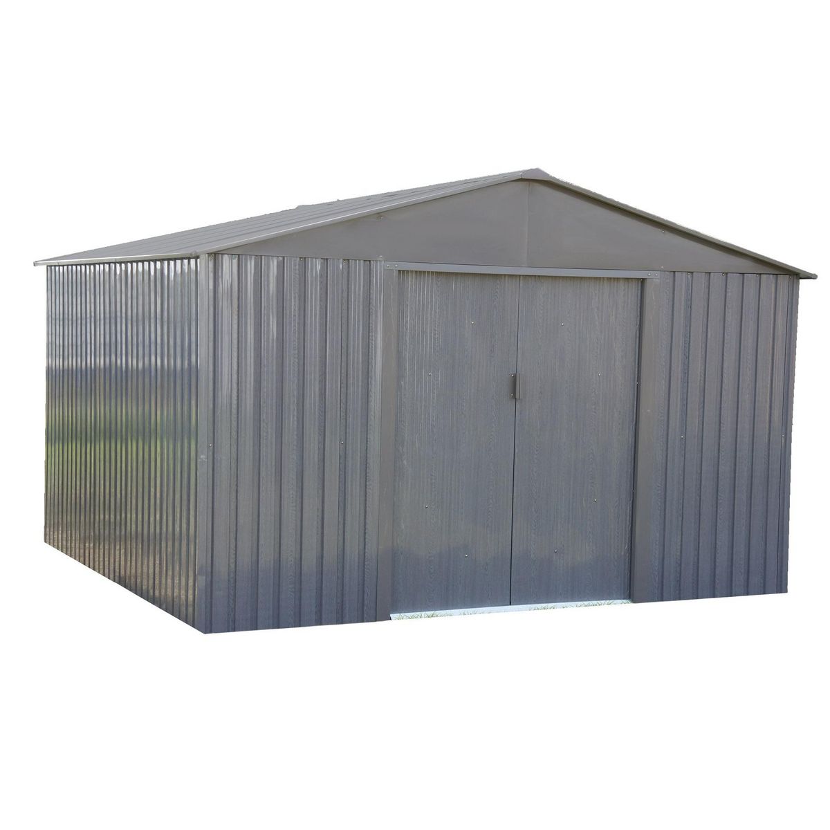 CHALET&JARDIN Abri de jardin métal - Imitation bois - 9m² - LISEC