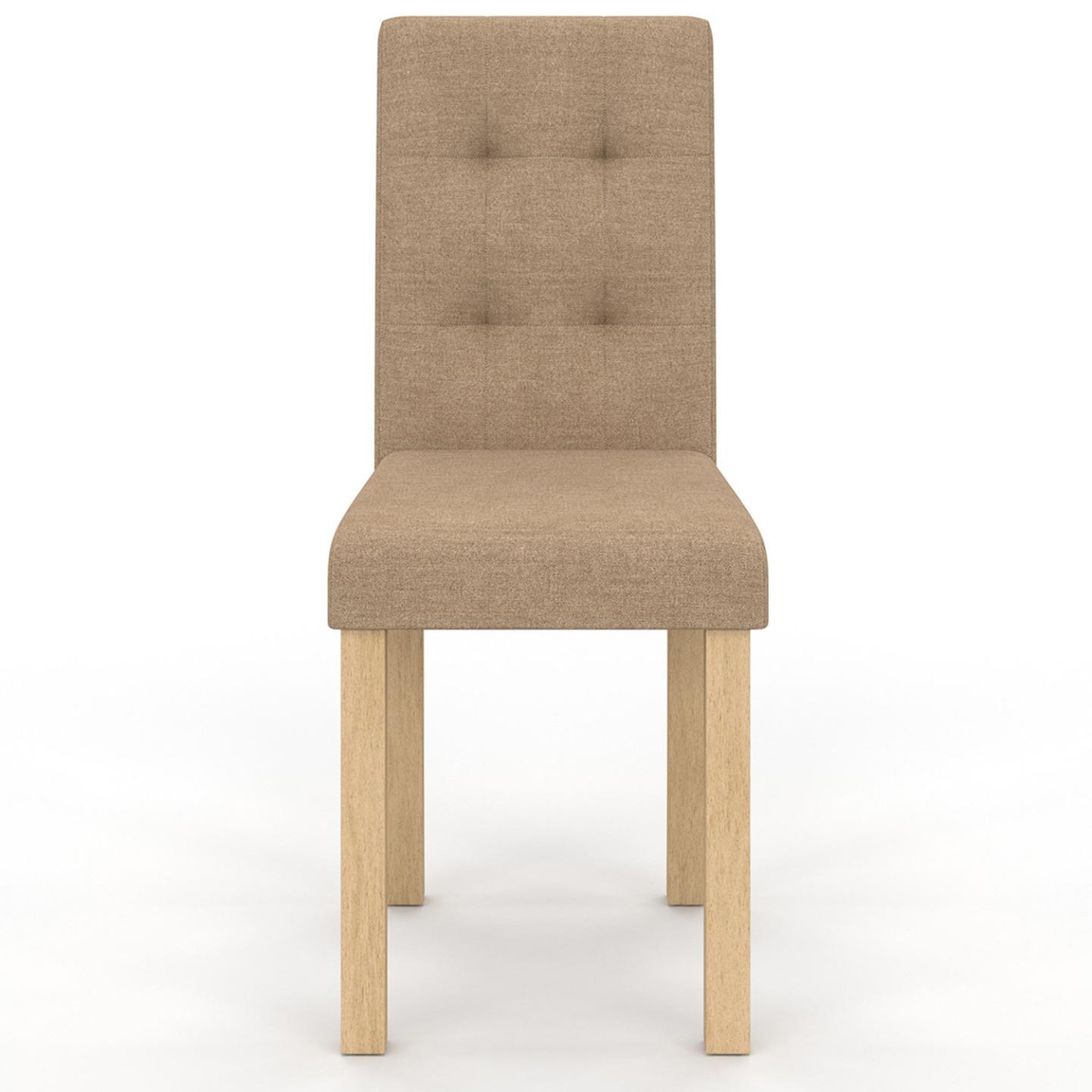 Voir la diapositive 3 : ID MARKET Lot de 6 chaises polga capitonnées mix color taupe, beige et marron