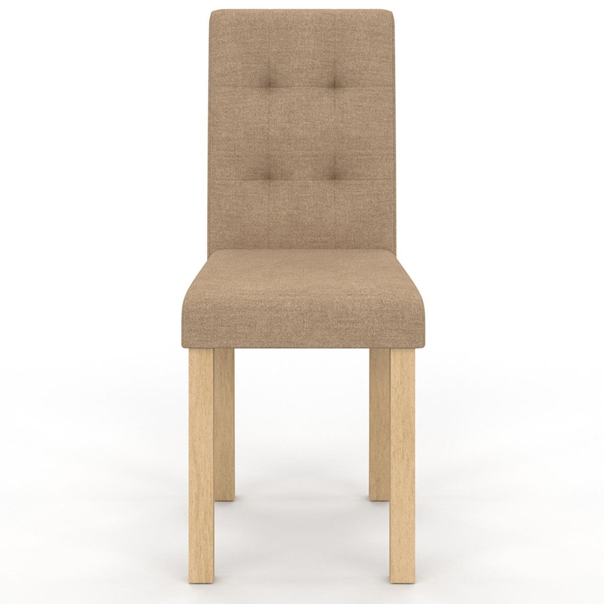 ID MARKET Lot de 6 chaises POLGA capitonnées mix color taupe, beige et marron