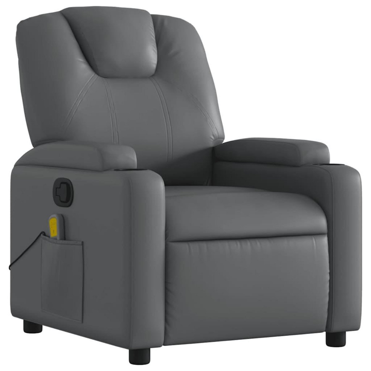 VIDAXL Fauteuil de massage inclinable Gris Similicuir