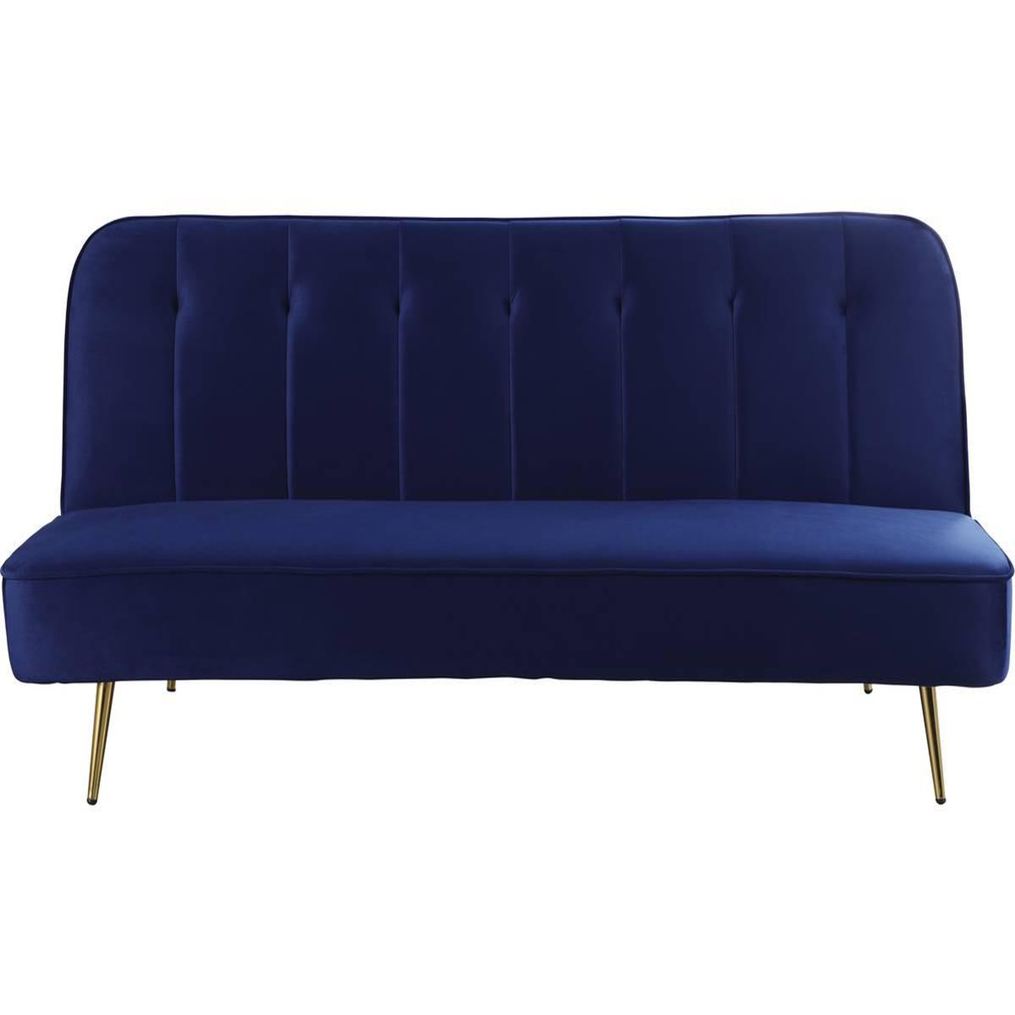 Habitat et Jardin Canapé clic clac en velours  james  - 180 x  83 x 75 cm - 3 places - bleu foncé