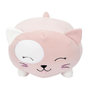Voir la diapositive 1 : Paris Prix Peluche Coussin Enfant  Chat  30cm Rose & Blanc