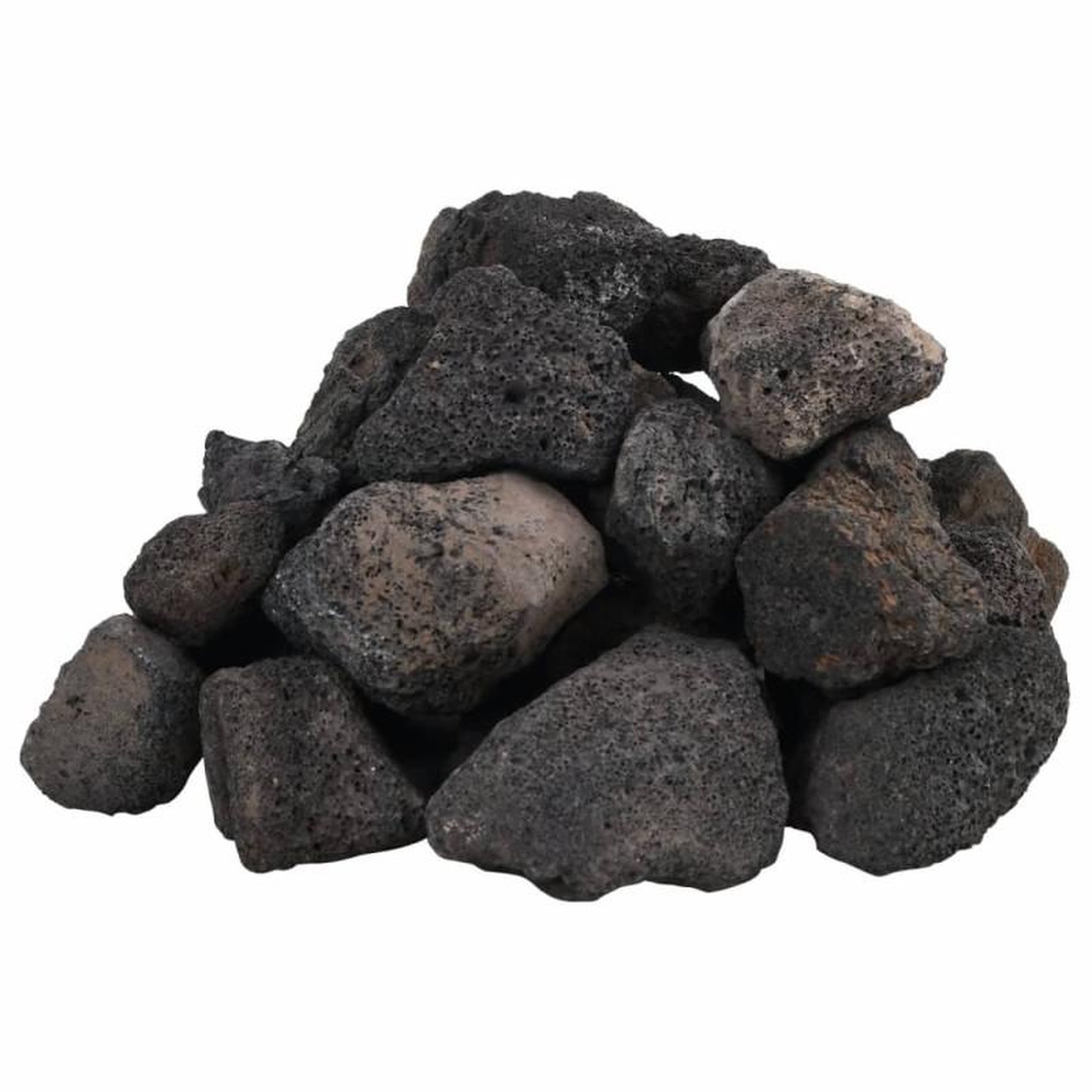 Voir la diapositive 3 : VIDAXL Roches volcaniques 25 kg noir 5 8 cm
