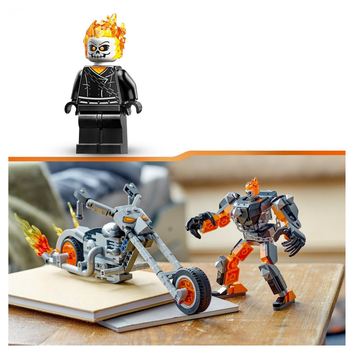 LEGO Marvel Super Heros 76245 Le robot et la moto de Ghost Rider, Jouet avec Figurine Super-Héros