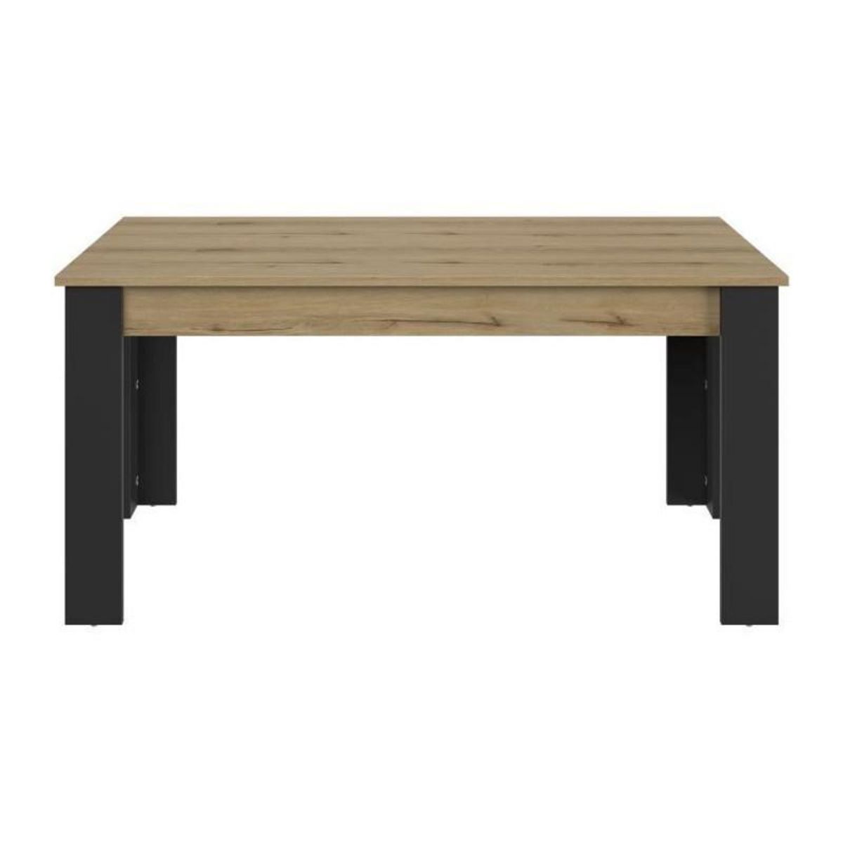 GAMI Table extensible - GAMI - TRUST - Chene / Noir - 8 personnes - 90 x 160 x 77 cm