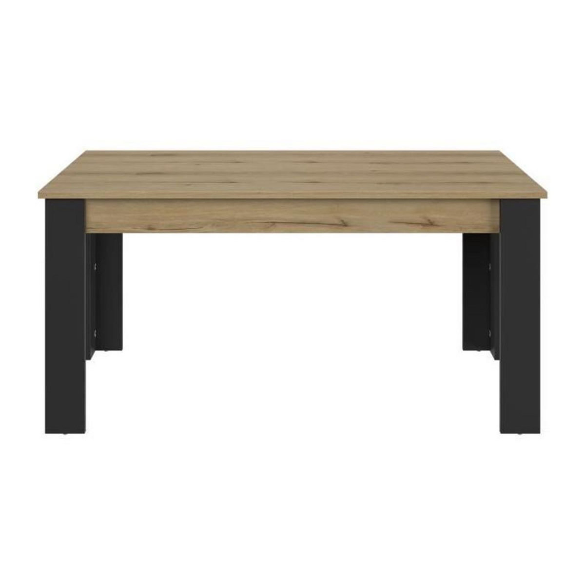 GAMI Table extensible - GAMI - TRUST - Chene / Noir - 8 personnes - 90 x 160 x 77 cm
