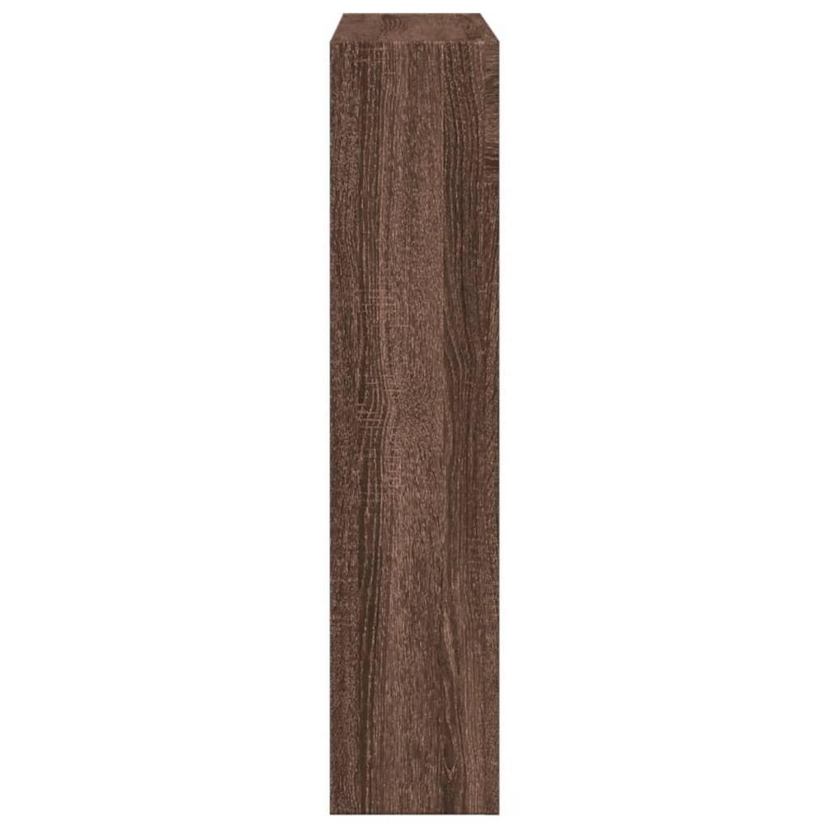 VIDAXL Cadre de cheminee chene marron 81x18x82 cm bois d'ingenierie