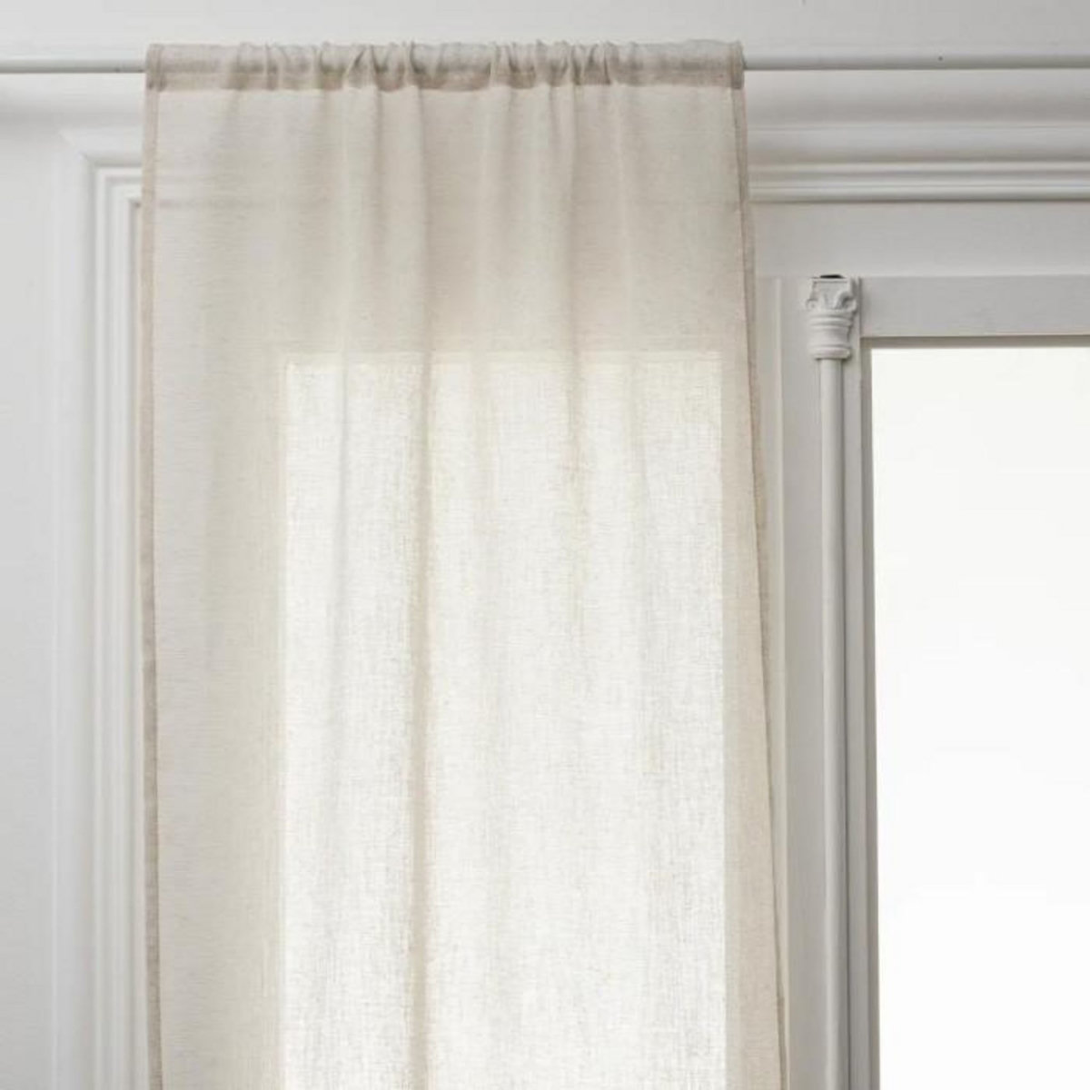 ATMOSPHERA Lot de 2 Rideaux Voilage  Fred  60x120cm Lin