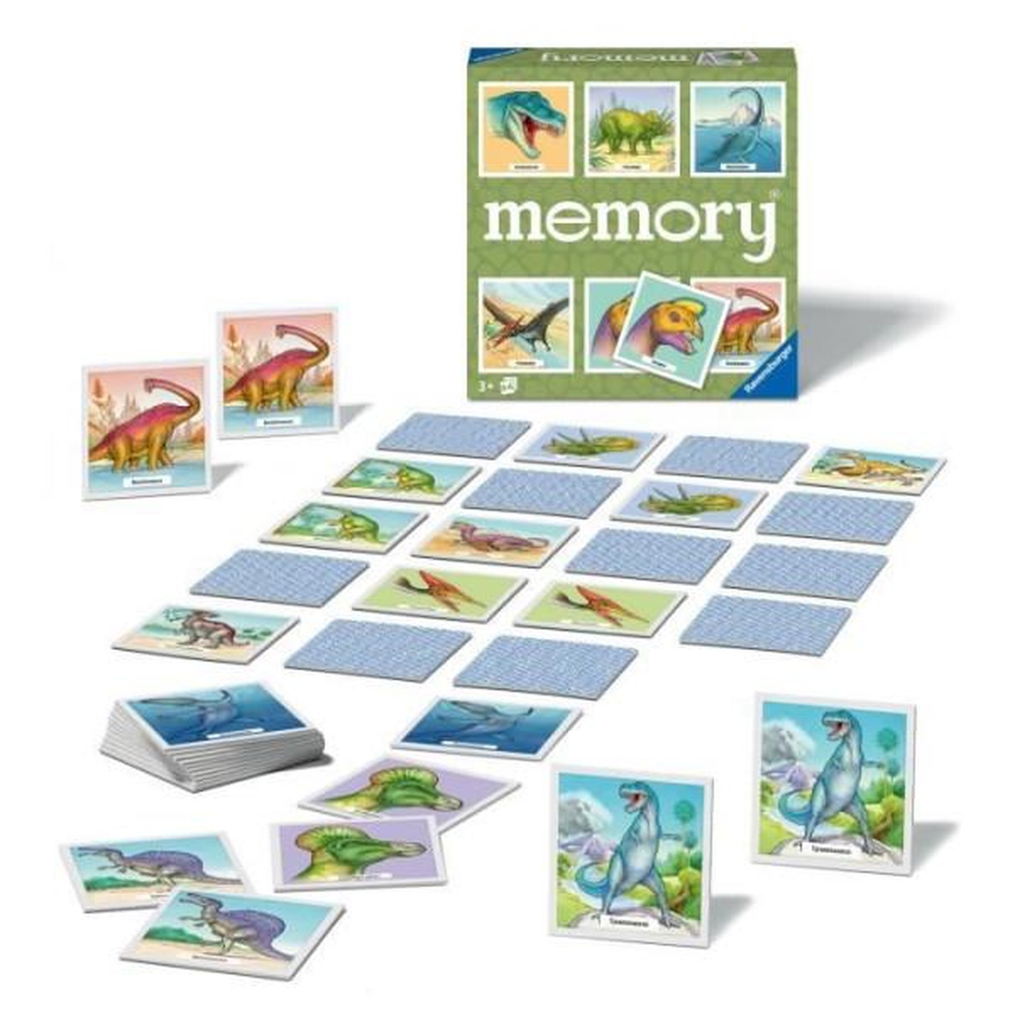 Voir la diapositive 2 : RAVENSBURGER Grand memory dinosaures, jeu educatif, association et mémorisation, a partir de 3 ans, 20924, ravensburger