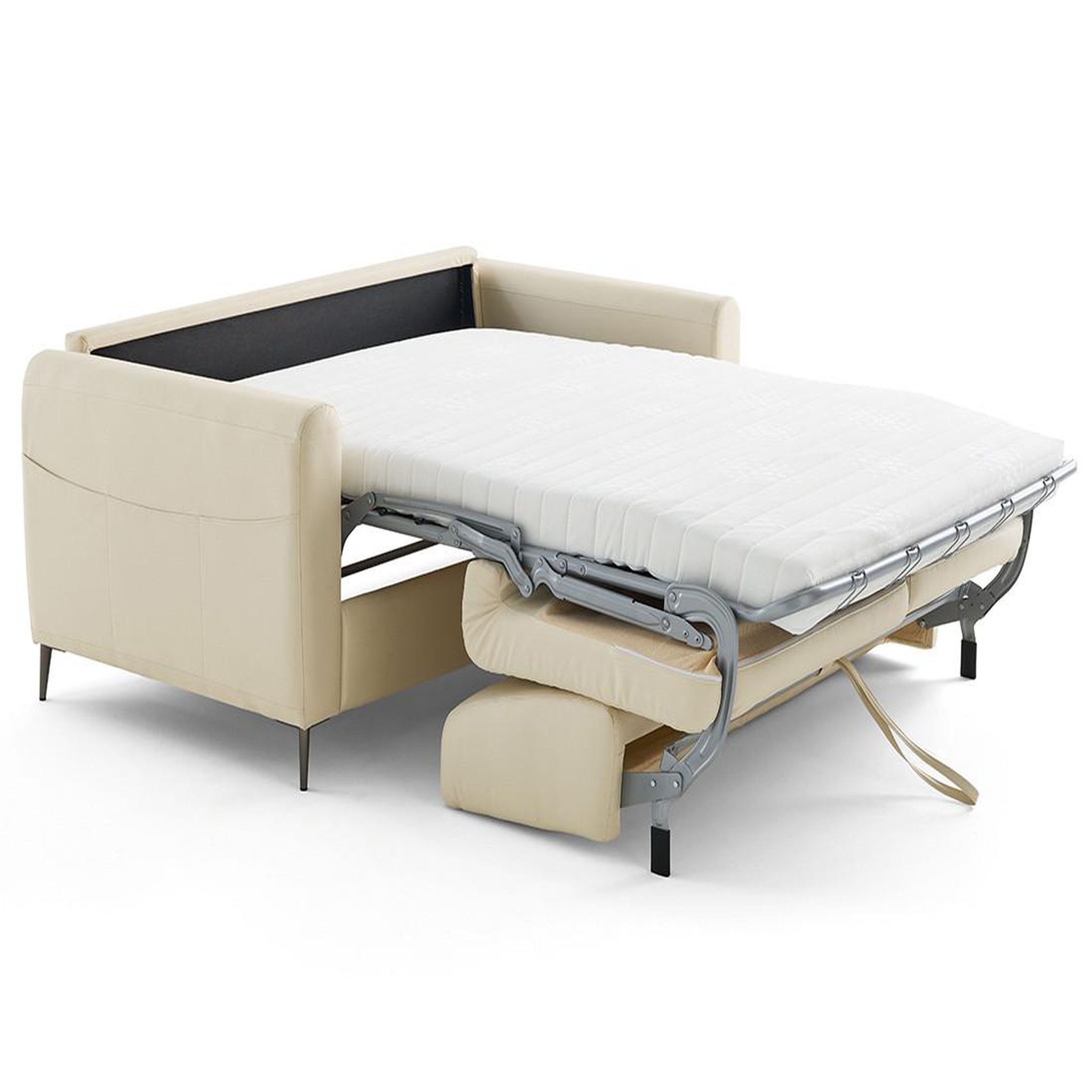 Voir la diapositive 3 : LISA DESIGN Owen - canapé 3 places convertible express couchage quotidien 140 cm matelas 12 cm en simili