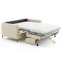 Voir la diapositive 3 : LISA DESIGN Owen - canapé 3 places convertible express couchage quotidien 140 cm matelas 12 cm en simili