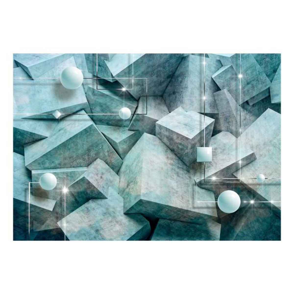 Paris Prix Papier Peint  Concrete Cubes Green