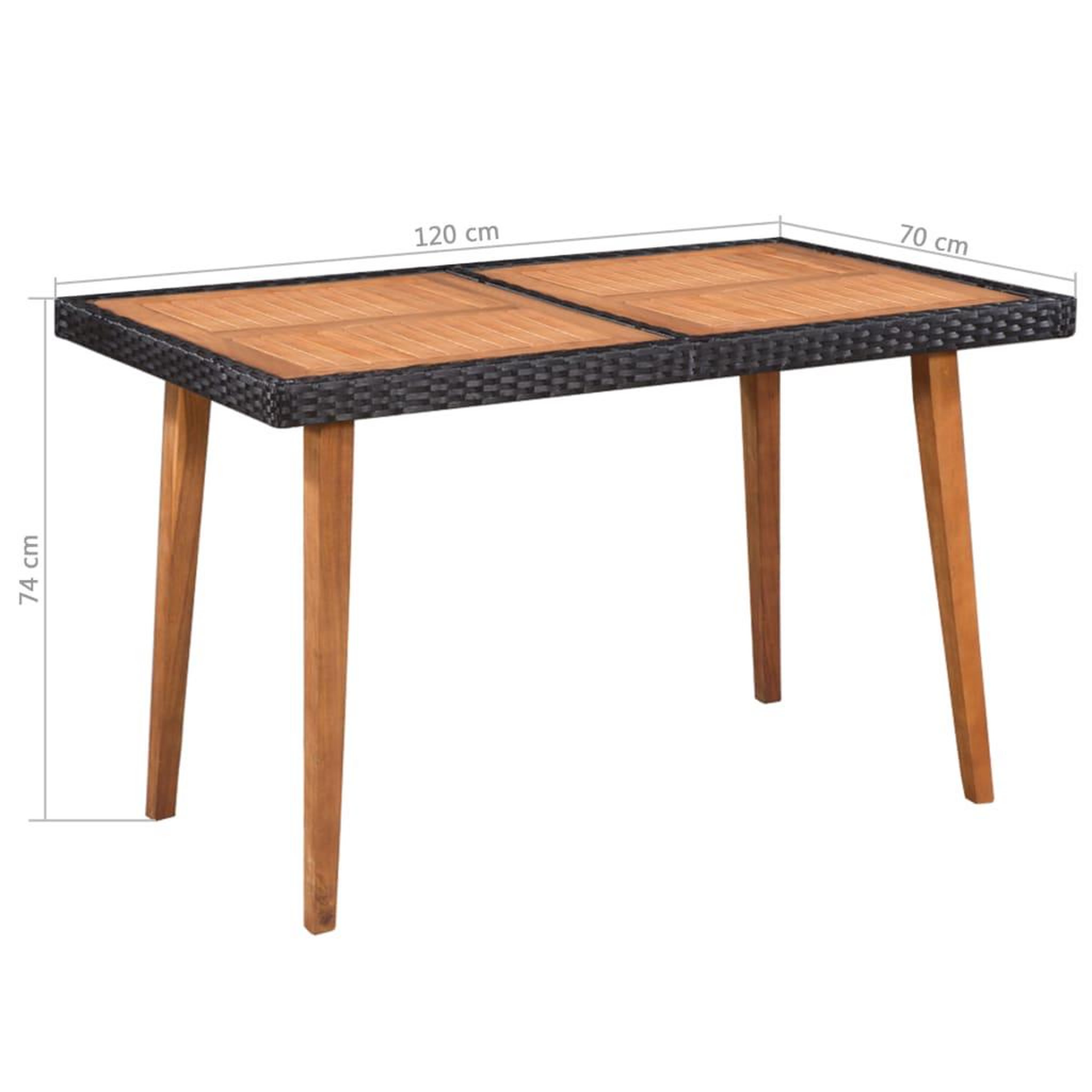 Voir la diapositive 6 : VIDAXL Ensemble a manger d'exterieur 5 pcs Resine tressee Noir marron