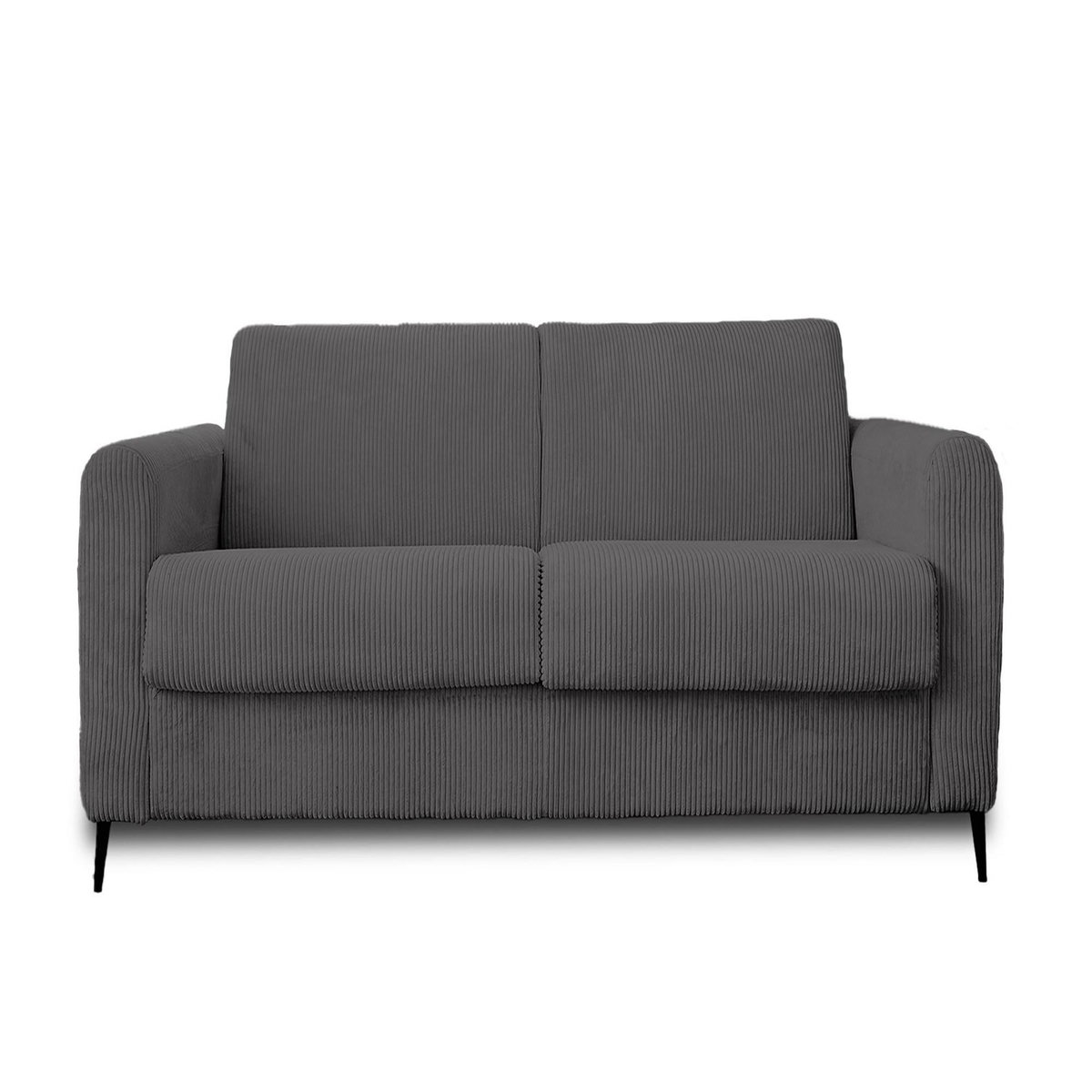 LISA DESIGN Owen - canapé 3 places convertible express couchage quotidien 140 cm matelas 12 cm en velours côtelé
