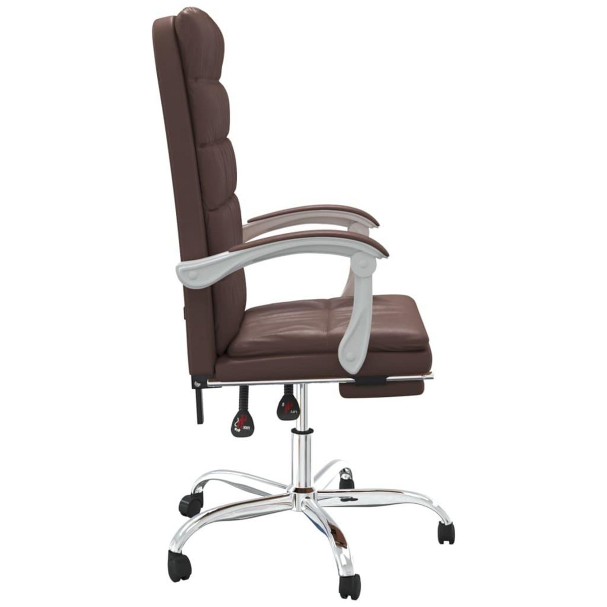VIDAXL Fauteuil inclinable de bureau Marron Similicuir