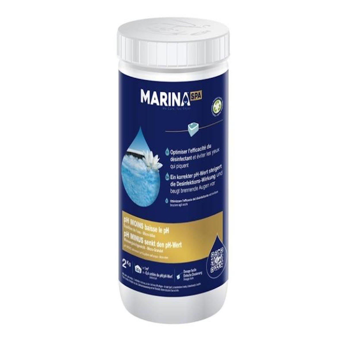 MARINA pH moins micro-billes pour spa 1,5 kg - Marina Spa