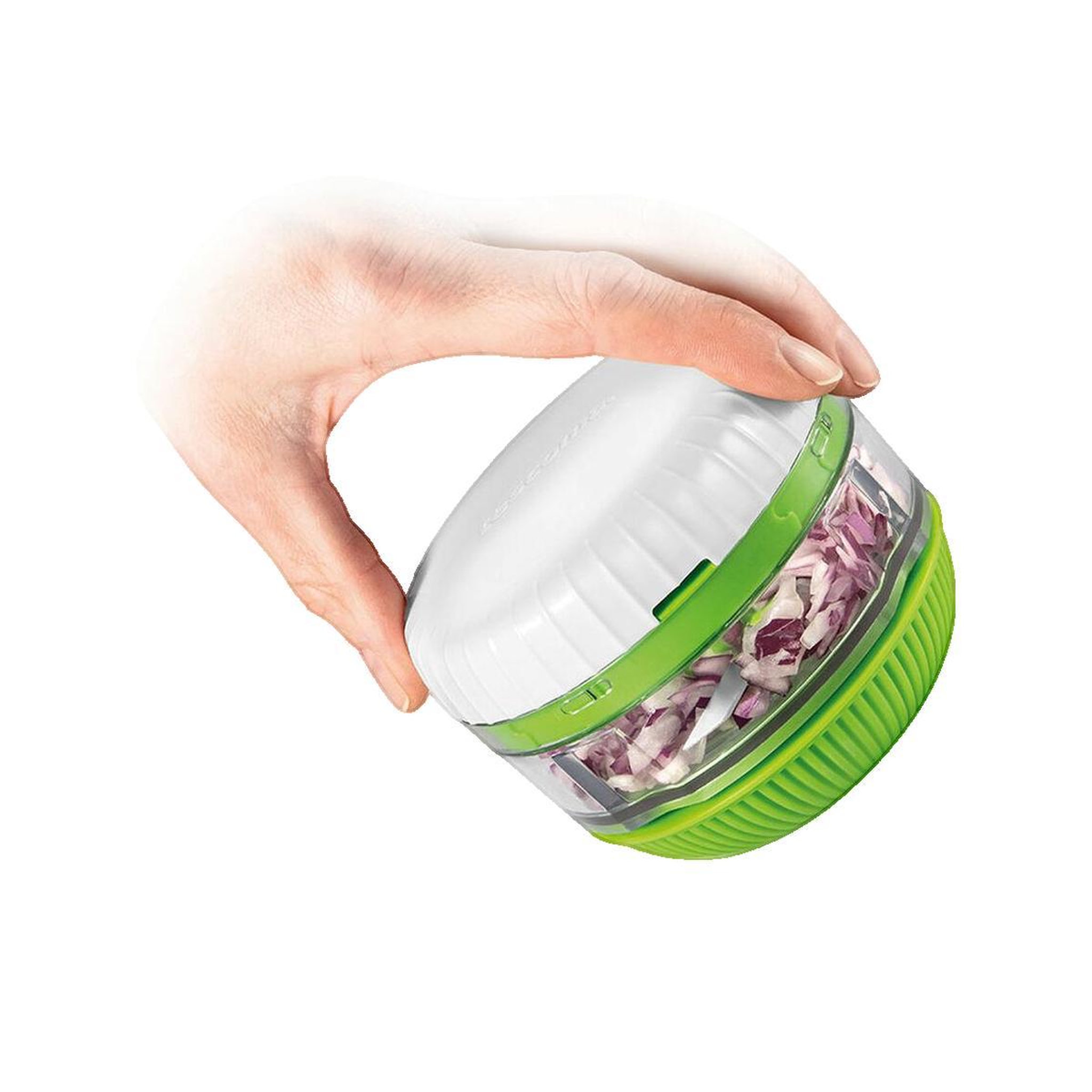 Voir la diapositive 3 : Tescoma Hachoir rotatif Tescoma compact vert à lames en acier inoxydable