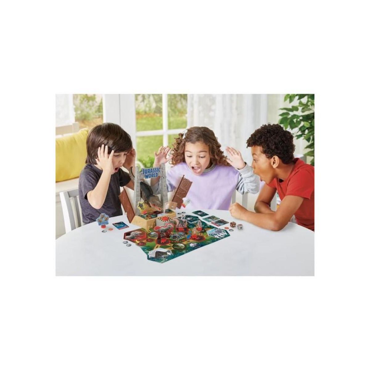 EPOCH Jeu de société avec figurine T-Rex - EPOCH - Jurassic World T-Rex Escape