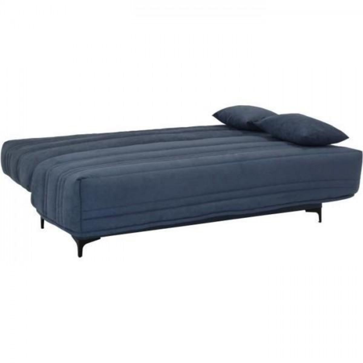 MARKET24 Banquette clic clac 3 places - Tissu bleu - L199 x P96 x 103 cm - KRISTEN - Style contemporain