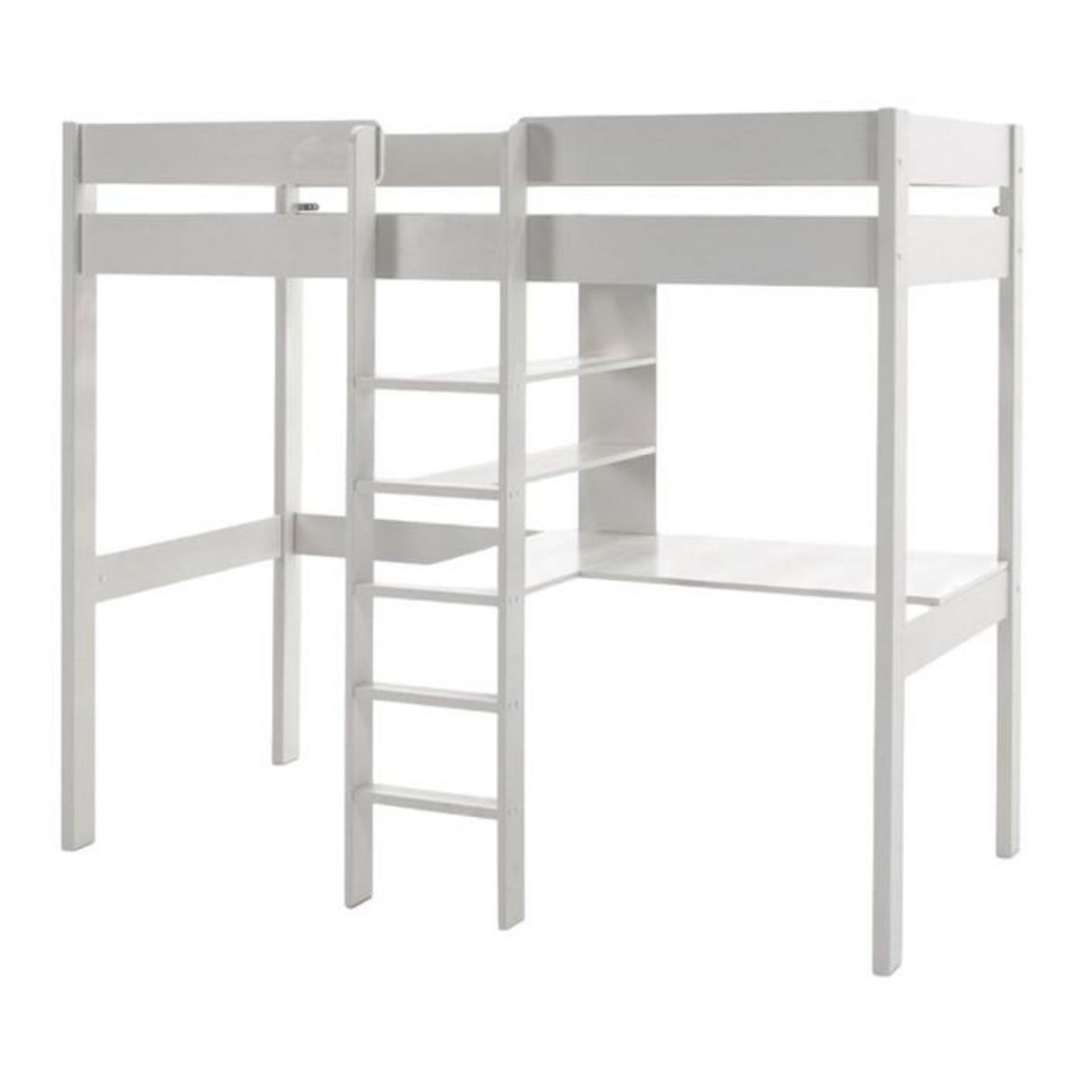 Paris Prix Lit Mezzanine & Bureau Enfant  Pino  90x200cm Blanc
