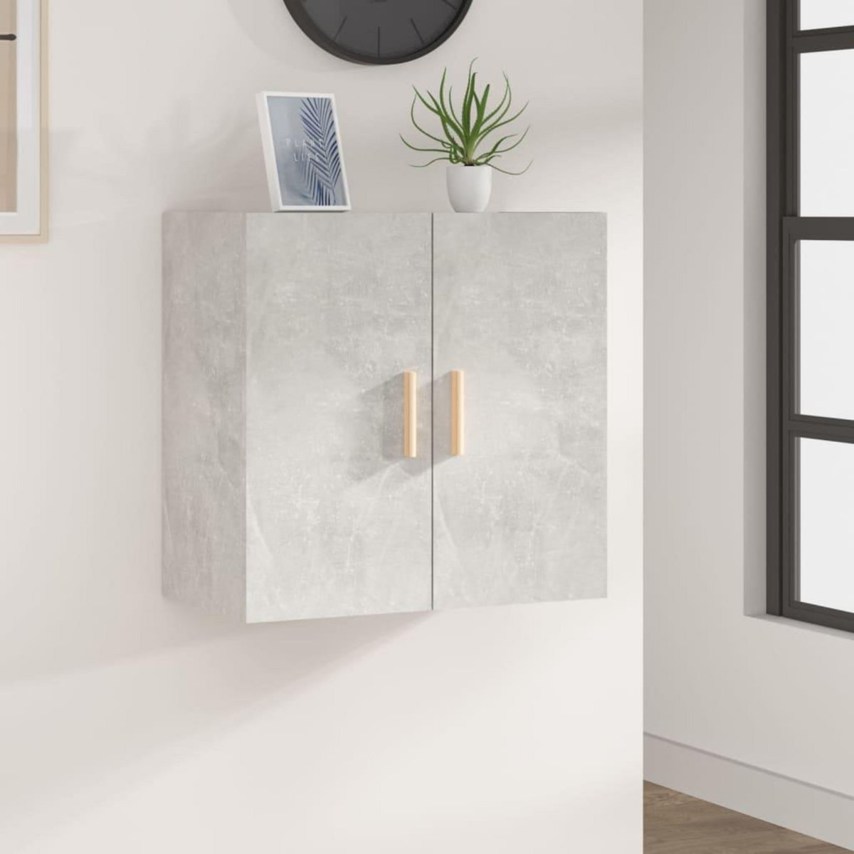 VIDAXL Armoire murale Gris beton 60x30x60 cm Bois d'ingenierie
