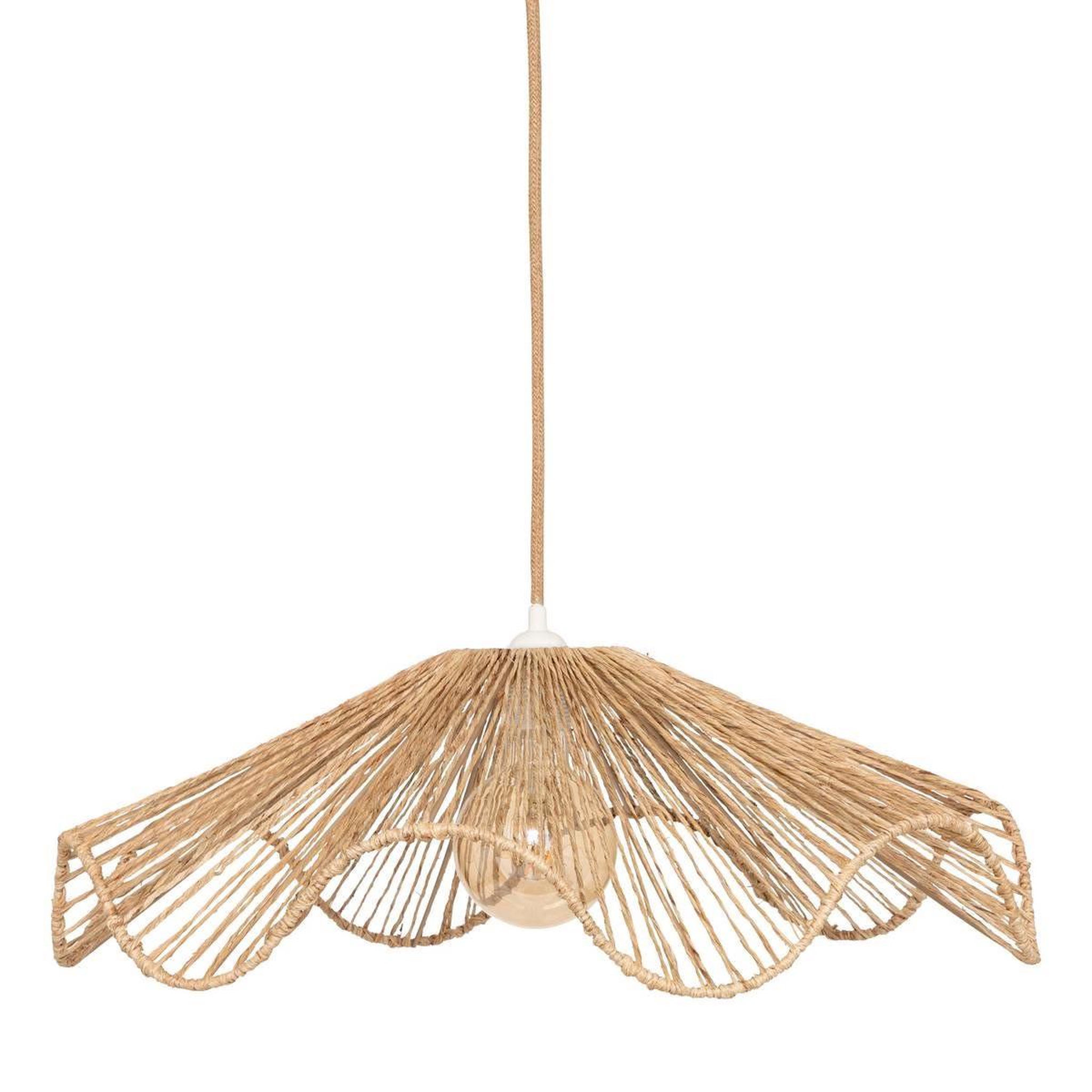 Voir la diapositive 2 : ATMOSPHERA Abat-jour suspension en jute  gino  57cm naturel