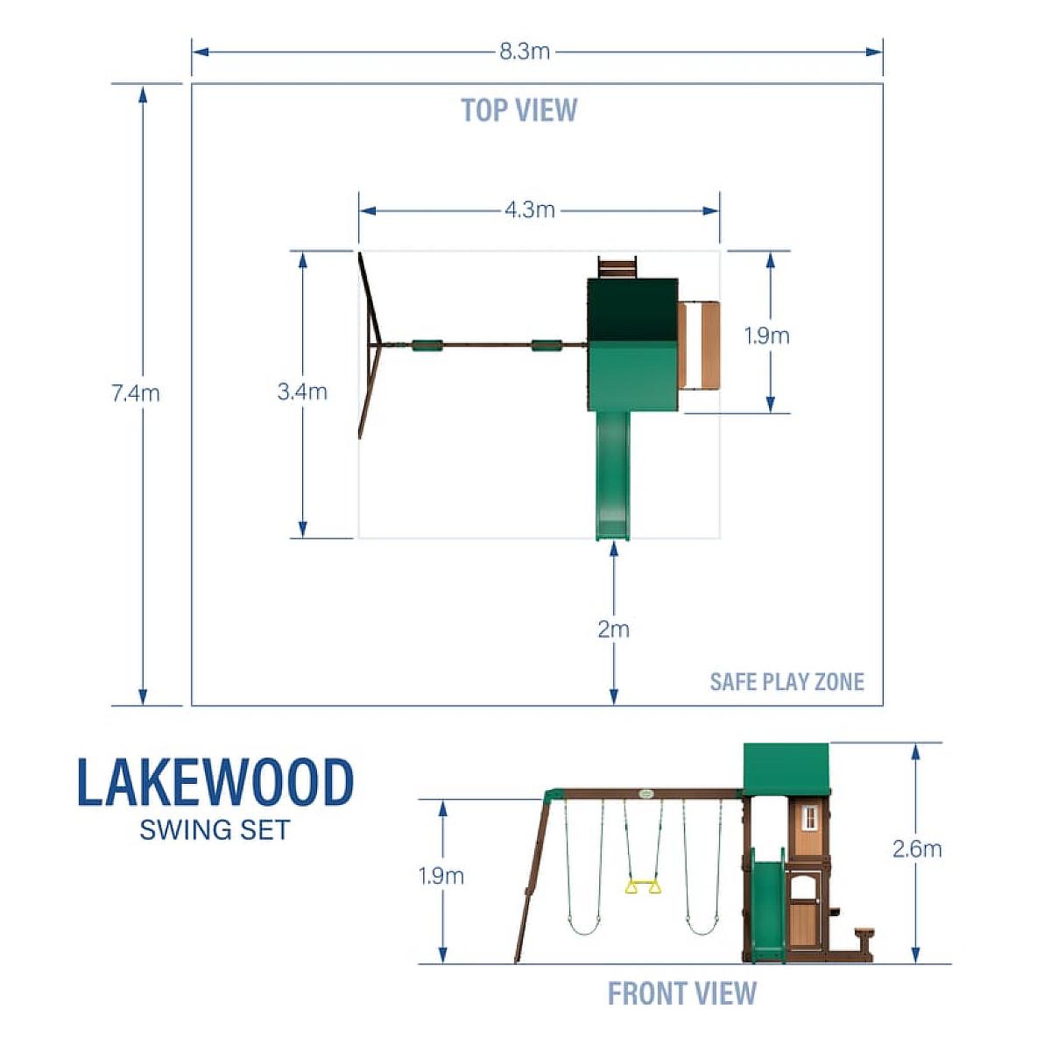 Voir la diapositive 4 : Backyard Discovery Portique Lakewood avec toboggan