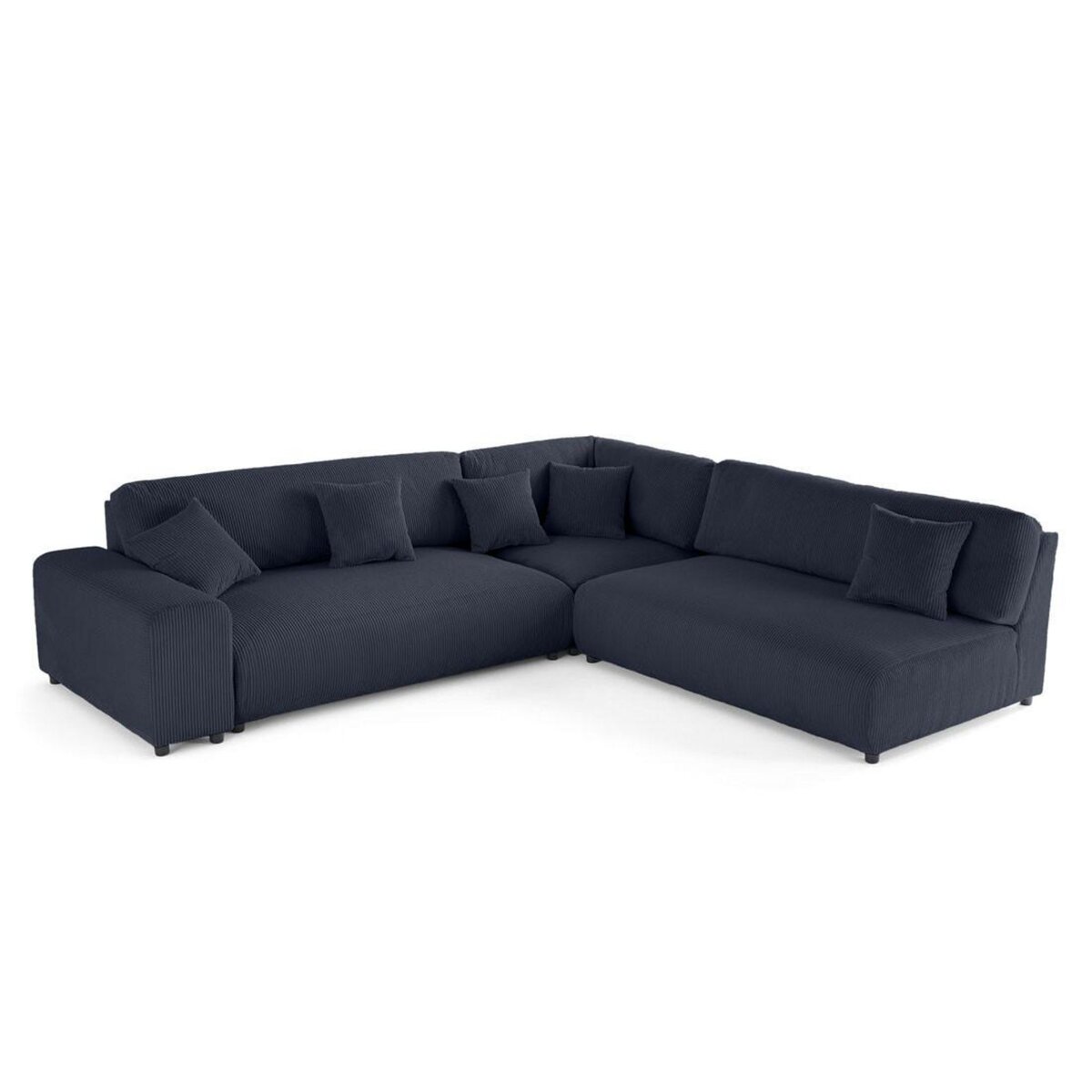 LISA DESIGN Garance - canapé modulable d'angle droit - 6 places - en velours côtelé