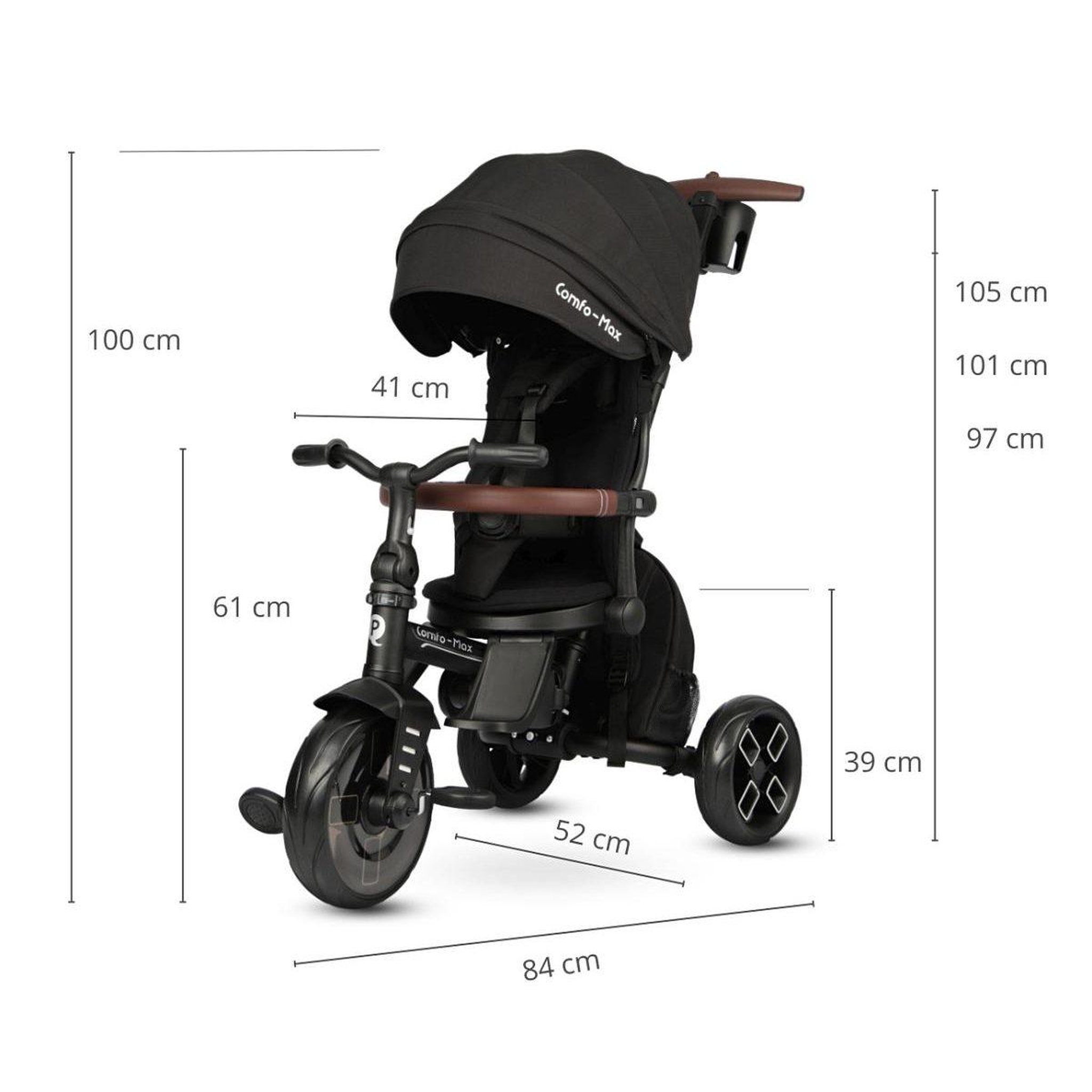 Voir la diapositive 3 : QPLAY Tricycle  comfo max noir