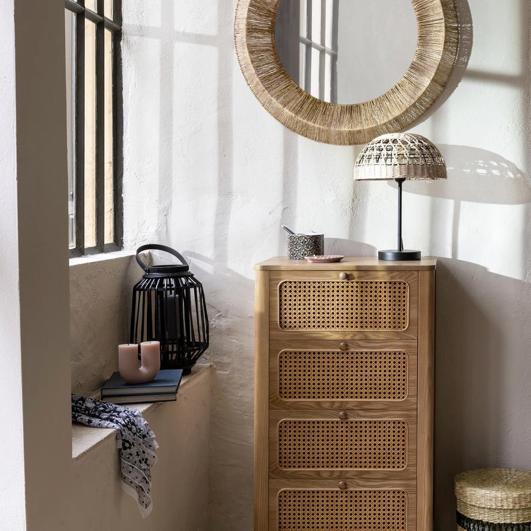 Voir la diapositive 6 : ATMOSPHERA Chiffonnier 4 tiroirs  tiria  103cm marron