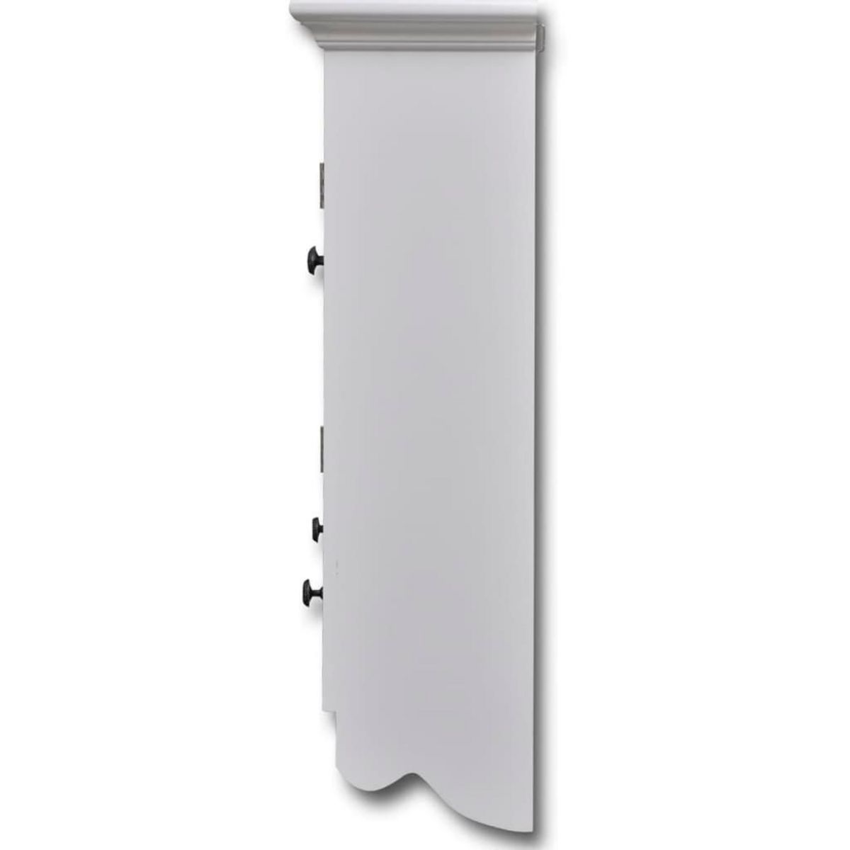 VIDAXL Placard mural de cuisine avec porte en verre Bois blanc