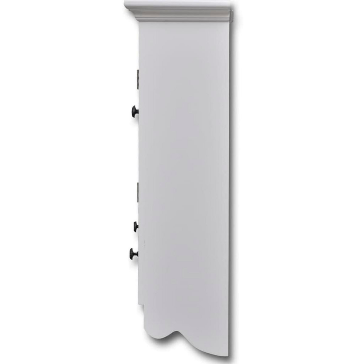 VIDAXL Placard mural de cuisine avec porte en verre Bois blanc