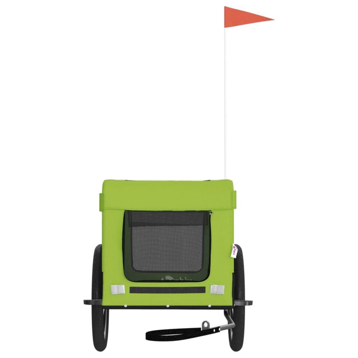 VIDAXL Remorque de velo pour animaux de compagnie vert et noir
