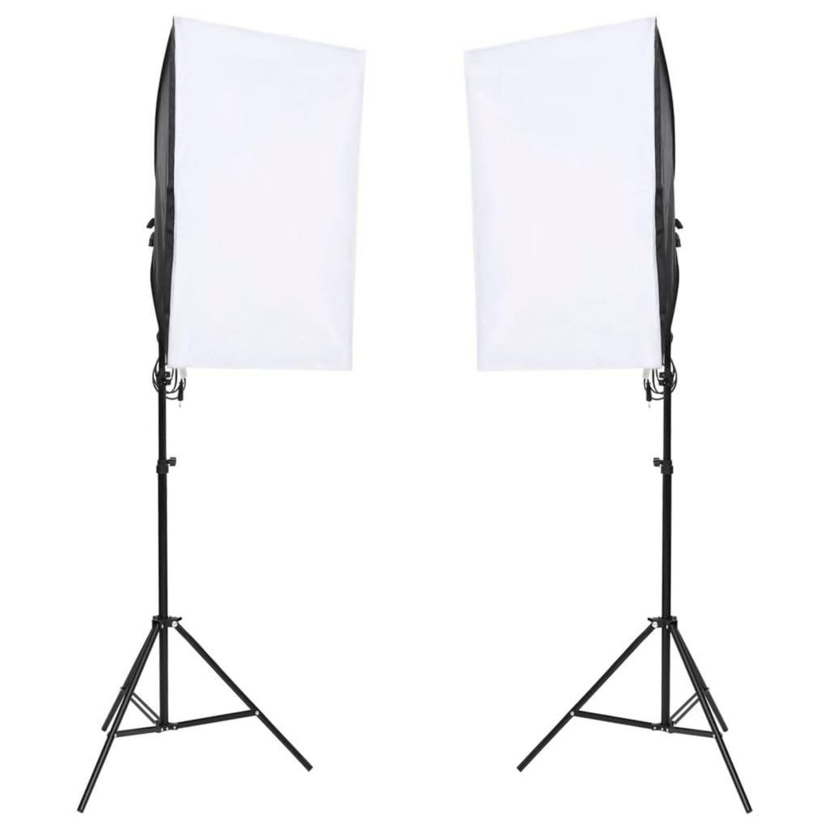 VIDAXL Kit de studio photo avec eclairage et toile de fond