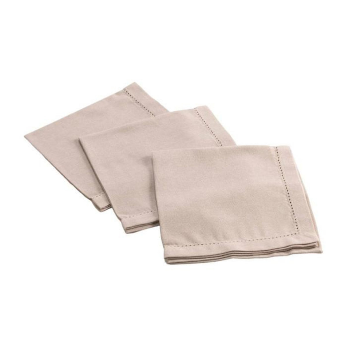 Paris Prix Lot de 3 Serviettes de Table  Charline  40x40cm Lin