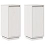 Voir la diapositive 2 : VIDAXL Buffets 2 pcs Blanc 31,5x34x75 cm Bois massif de pin