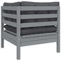 Voir la diapositive 5 : VIDAXL Salon de jardin 3 pcs avec coussins Gris Bois de pin massif