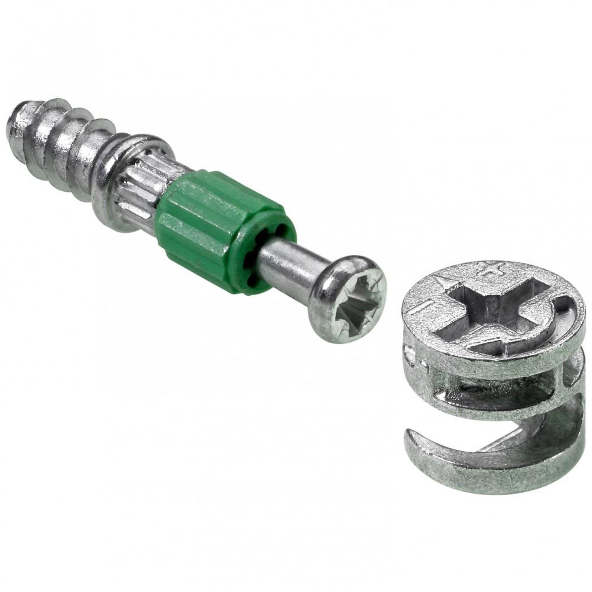 CENTRALE BRICO Lot de 4 goujons d'assemblage rastex acier poli HETTICH, l.24.5 mm