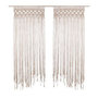 Voir la diapositive 1 : TOILINUX Lot de 2 Rideaux à fil détails macramé Rituality - L. 90 x H. 200 cm - Beige