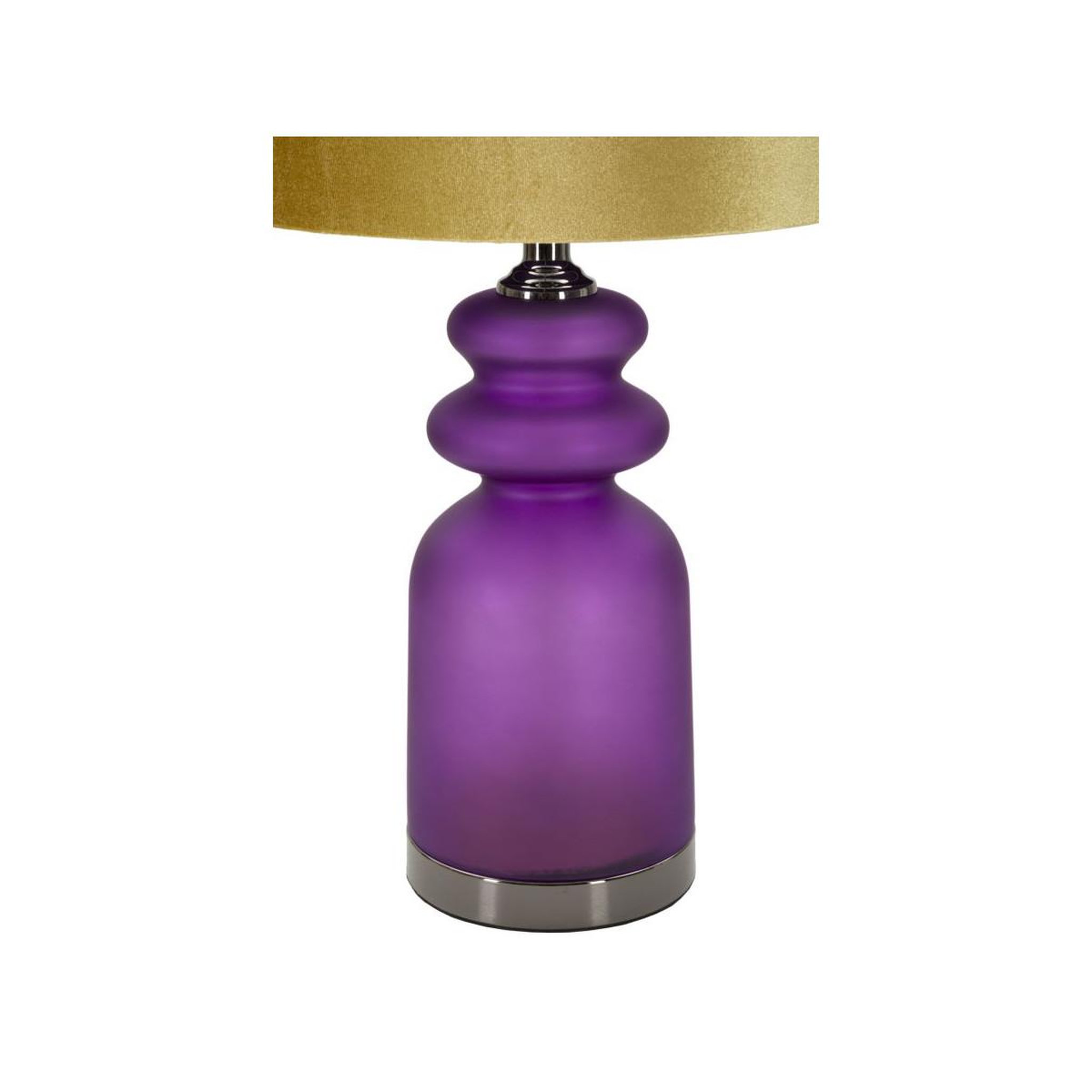 Voir la diapositive 2 : Paris Prix Lampe à poser en verre  milva two  57cm violet & or
