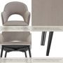 Voir la diapositive 5 : tectake Fauteuil en velours et rembourré taupe Lot de 2