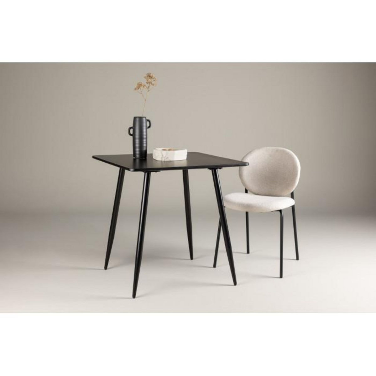 Paris Prix Table à Manger  Polar  75 cm Noir