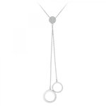 SC CRYSTAL Sautoir en acier par SC Crystal orné de Cristaux scintillants