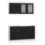 Voir la diapositive 6 : VIDAXL Ensemble de meubles de cuisine 4 pcs Noir Agglomere