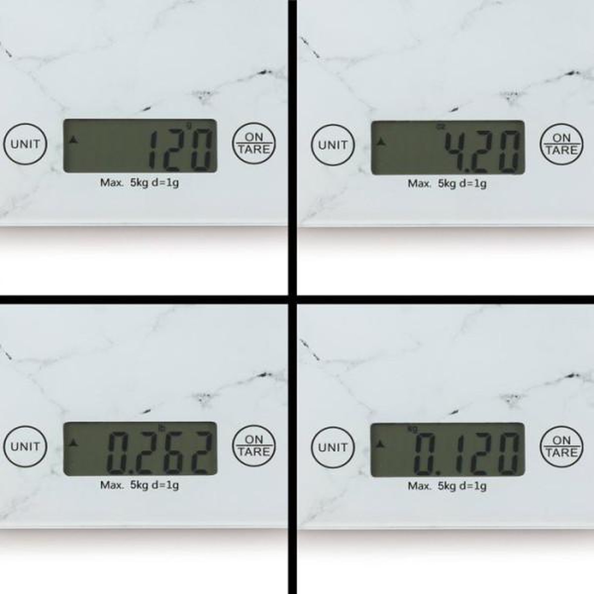 Voir la diapositive 3 : LIVOO Balance de Cuisine Electronique de Precision  - LIVOO - DOM451M - Plateau en verre - 5 kg - Multifonctions