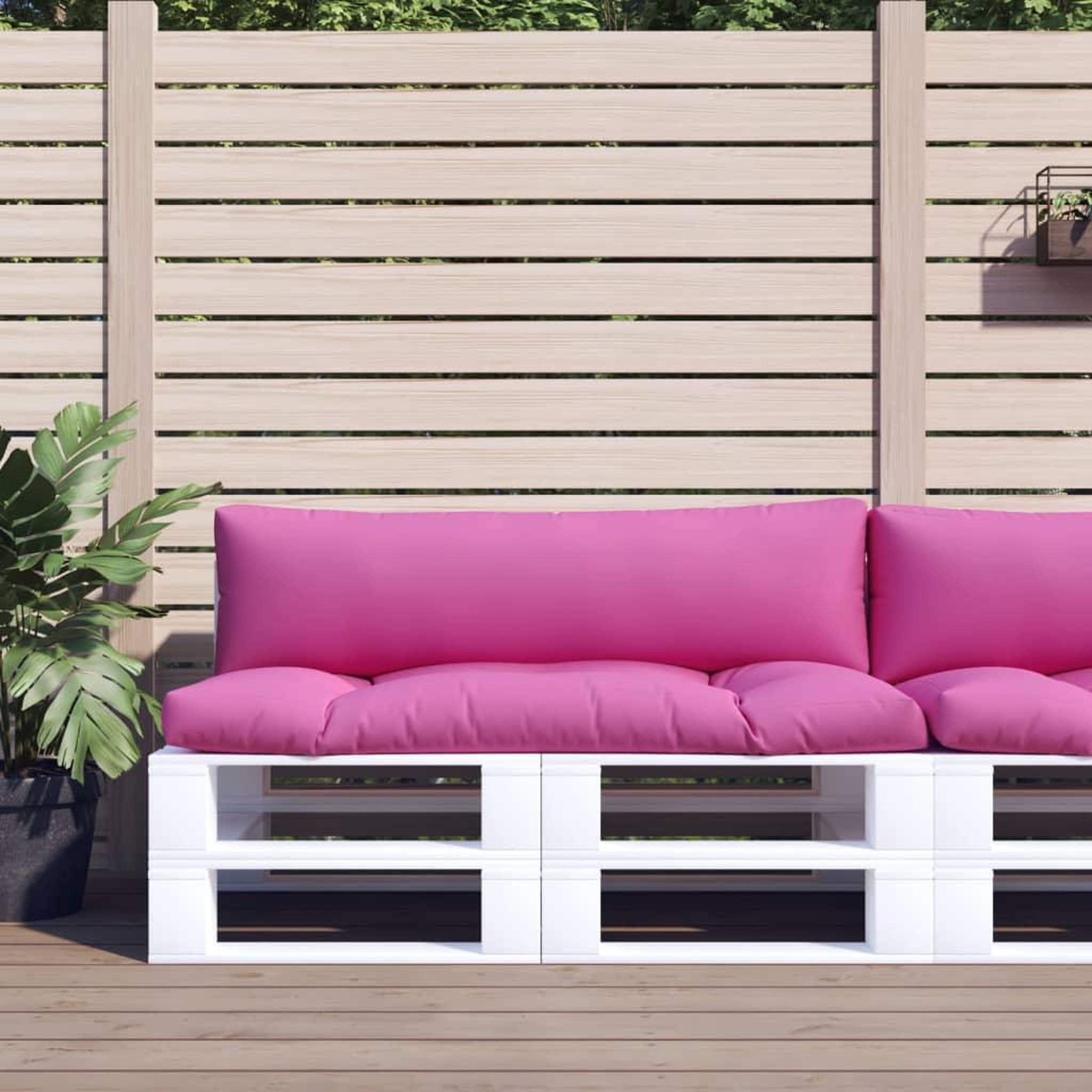 VIDAXL Coussins de palette lot de 2 rose tissu Oxford