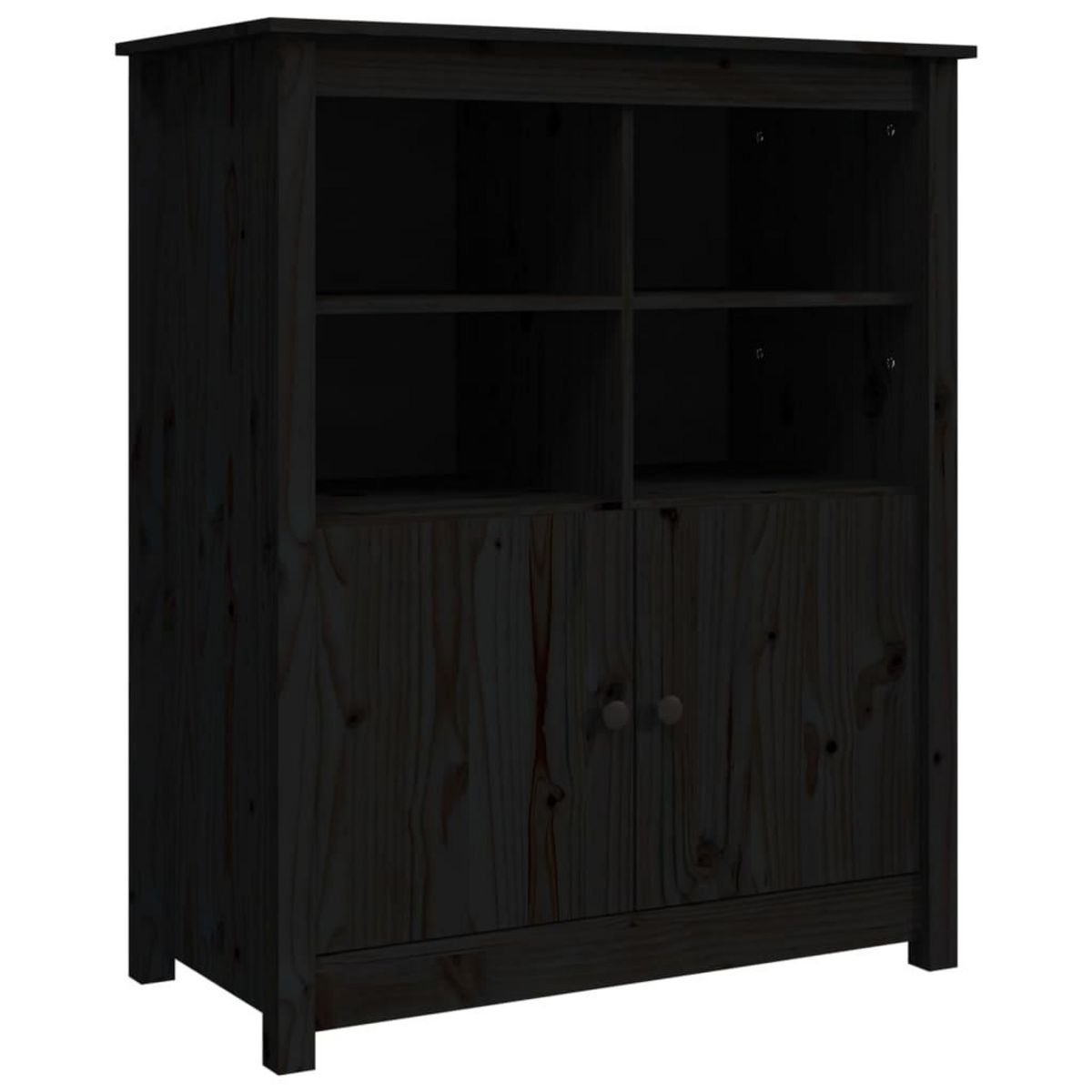 VIDAXL Buffet Noir 83x41,5x100 cm Bois massif de pin