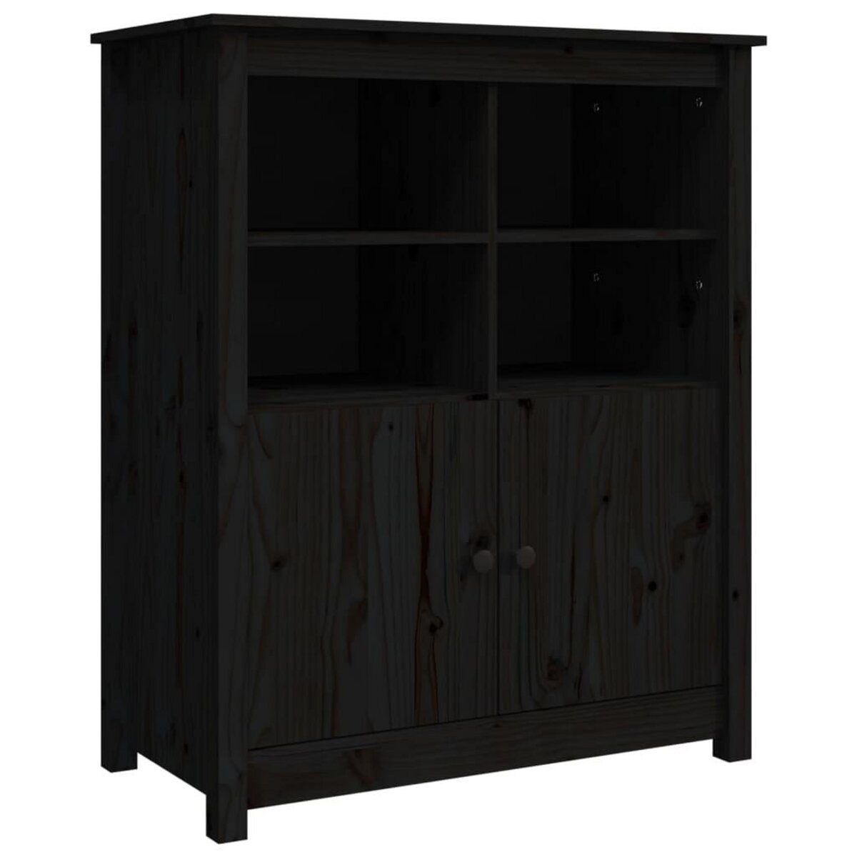 VIDAXL Buffet Noir 83x41,5x100 cm Bois massif de pin